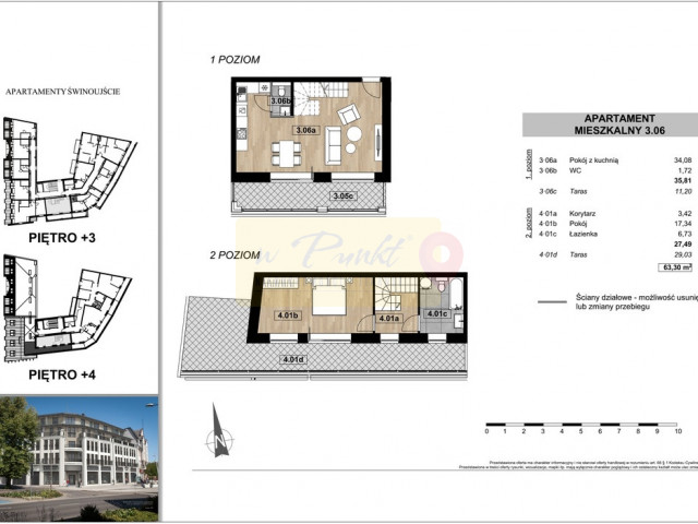 Wyjątkowy apartament, 2-poz, 2 tarasy