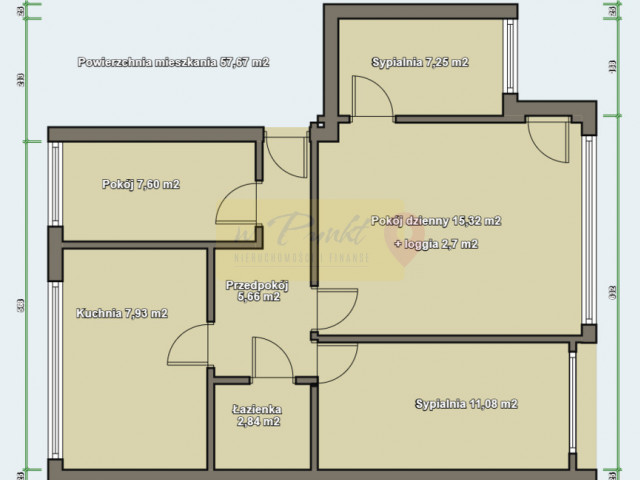 Rozkładowe mieszkanie 4 pokoje Stargard balkon