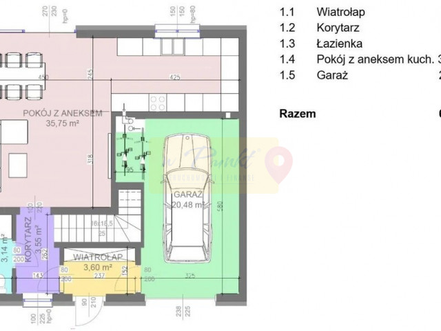 Dom w zabudowie bliźniaczej 5 pokoi, garaż Mierzyn